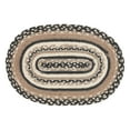 thumbnail image 2 of VHC Brands Sawyer Mill, Dining Table Placemat, Braided Jute, Oval, Charcoal Creme, 10x16, 2 of 9