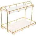 thumbnail image 3 of Bathroom Countertop Organizer for Cosmetics Toiletries 2 Tier Desktop Storage Shelf, 3 of 8