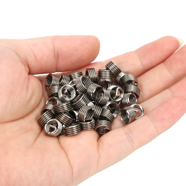 50 Pcs Kit d'Assortiment de Manchons de Fil, Filetage, Inserts de Réparation, Acier Inoxydable 304, Métrique M8 X 1.25