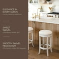 thumbnail image 2 of Maven Lane Eva Counter Stool, White Oak Finish w/ Natural Color Fabric, Set of 4, 2 of 6