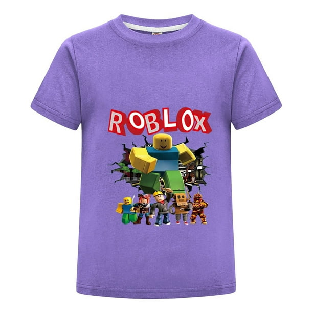 Camiseta Gamer Infantil con Diseño de Roblox, Playera para Niño con Estampado de Personajes, Ideal para Fiestas
