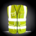 thumbnail image 2 of G & F Products Reflective Vest Safety Vest High Visibility with reflective strips multi-pockets ANSI Class 2 standard, Neon Green Size Medium, 2 of 9