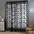 thumbnail image 2 of 2pcs Leaf Tulle Door Window Curtain Drape Panel Sheer Scarf Valances, 2 of 9