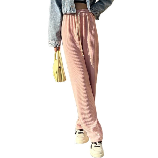 Pantalones casuales de pierna ancha combinación perfecta cómodos cintura alta pantalones de pierna ancha cordón de tamaño libre para fiesta en la playa para mujeres para ANGGREK Otros