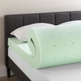 thumbnail image 4 of Mellow 4" Ventilated Memory Foam Mattress Topper with Green Tea Infusion, Short Queen, 4 of 9