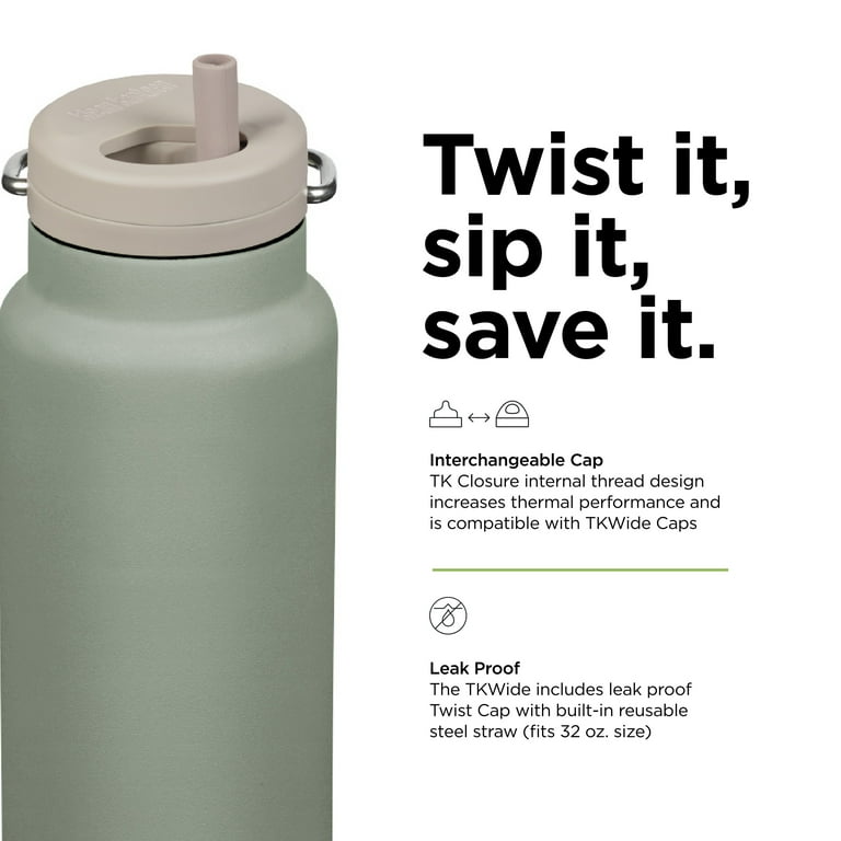 Klean Kanteen, Water Bottle, 32 Oz TKWide, Stainless Steel