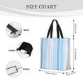 thumbnail image 2 of Large-Capacity Zipper Single-Shoulder Convenience Bag 15.7×19.6 Inches, Wear-Resistant And Water-Repellent, Can Be Carried By Hand Or On One Shoulder Skyblue Stripe_3, 2 of 8