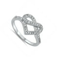 thumbnail image 4 of Infinity Knot Heart Clear CZ Promise Ring .925 Sterling Silver Band White Jewelry Female Size 7, 4 of 4