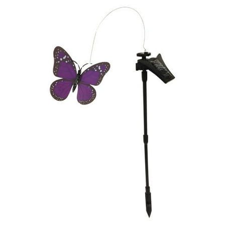 Solar-Powered Flickering Purple Monarch Butterfly