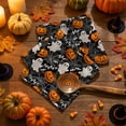 thumbnail image 3 of Sm:)e Spooky Ghost Spider Web Pumpkin Halloween Cloth Napkins Set of 6 Reusable Napkins, Washable Table Napkin for Holiday Party 18"x18", 3 of 8