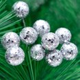 1.5cm Artificial Holly Berries, Glitter Mini Fake Berries Decor on Wire