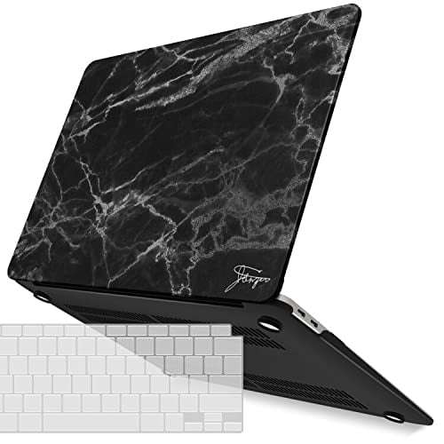 Funda rígida IBENZER para MacBook Air de 13 pulgadas, 2018, mármol negro