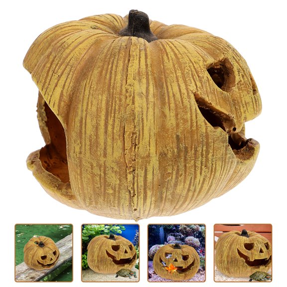 unbranded Plataforma Y Refugio Para Reptiles Con Cueva De Calabaza En Resina