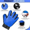 thumbnail image 3 of Yeblues Upgrade Pet Grooming Gloves, Grooming Gloves for Dogs, Dog Washing Gloves with High-Density Teeth, Cats, Rabbits & Horses with Hair, Efficient Pets Hair Remover Mittens 1 Pair (Blue), 3 of 6