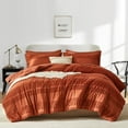 thumbnail image 2 of Flymme Boho Comforter Set King Size Bed in a Bag 7-Piece Shabby Chic Burnt Orange Bedding with Pom Pom Textured King Bed Set for All Season, 2 of 8