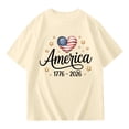 thumbnail image 4 of Children’s 250 Years America Anniversary T-Shirt -250th Independence Day Freedom T-Shirt,Stylish Graphic Print Casual For Girls And Boys Comfortable Daily Wear Tees And Shirts 110, 4 of 4