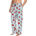thumbnail image 6 of Salouo Strawberry Print Pajama Pants for Men, Lounge Pants Elastic Waistband Casual Men's sleepwear Loungewear Sleep Pajama Pant -X-Large, 6 of 7