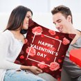 thumbnail image 4 of Teissuly 18x18inch Valentine's Day PillowCovers Rose Themes 18x18 Inch Peach-Skin-Like Cloth PillowCase Valentine's Day Decor For Sofa Couch Teissuly WER202312024107, 4 of 6