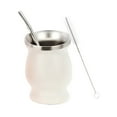 thumbnail image 2 of Travelwant Yerba Mate Natural Gourd/Tea Cup Set Brown (Original Traditional Mate Cup - 8 Ounces)，Includes Yerba Mate Straw & Cleaning Brush，Stainless Steel | Double-Walled | Easy to Clean, 2 of 7
