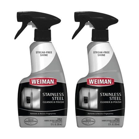 - (2 pack) Weiman Stainless Steel Cleaner & Polish Spray, 12 oz