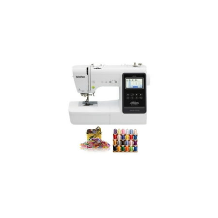 Brother LB7000 Embroidery and Sewing Machine with Clips and Polyester Thread