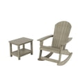 thumbnail image 4 of WestinTrends Tuscany 2-Piece HIPS Outdoor Rocking Adirondack Chair With Side Table, Weathered Gray, 4 of 5