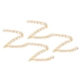 thumbnail image 3 of Cadenas de aluminio de 32.8 pies de aluminio elegante exquisito brillo duradero ampliamente utilizado cadena de artesanía de metal para joyería DIY color oro, 3 of 12