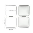 thumbnail image 2 of Unique Bargains 1 Pc Women Large Square Folding Makeup Mirror for Travel Bright Silver Tone Stainless Steel Glass, 2 of 3