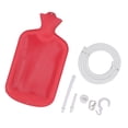 thumbnail image 2 of Bolsa de enema para el hogar de 2 l con manguera corrugada, gancho y hebilla, tamiz de goma para ducha, color rojo, 2 of 14