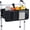 Black, variant on Walker Basket for Folding Walker, Large Capacity Foldable Walker Bag, Walker Storage Bag With Cup Holder, Detachable Walker Accessories Basket for Seniors-Black (Not Fit Rollator Walkers)