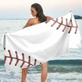 thumbnail image 6 of Coolnut Baseball Beach Towel, Sand Free Super Absorbent Oversized Travel Towel with Mesh Bag for Beach,Camping, Swimming, Holiday, 30"x 60", 6 of 6