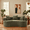 Green, variant on Crescent-Shaped Sofa, Modern Low-Back Sofa with Deep Cushions, Self-Inflating Foam 2-Seater, No Assembly Required, Chenille Fabric,White