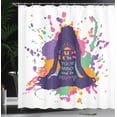 thumbnail image 4 of Ambesonne Modern Shower Curtain, Happy Words Calm, 69"Wx70"L, Multicolor, 4 of 5