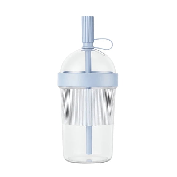 Reusable Coffee Cup with Lid and Straw, 17oz Cold Drink Tumbler, Leakproof Drinkware for Home Office