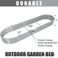 thumbnail image 2 of TRAMULL Rust Resistant Galvanized Raised Garden Bed Kit, 12x2x1FT, Oval Metal Planter Box, Gray, 2 of 6