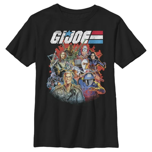 Boy's GI Joe Group Shot Graphic Tee Black Small