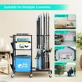 thumbnail image 6 of 360° Rotating Fishing Rod Holder with Wheels - 12 Rod Storage Organizer for Garage, 6 of 6