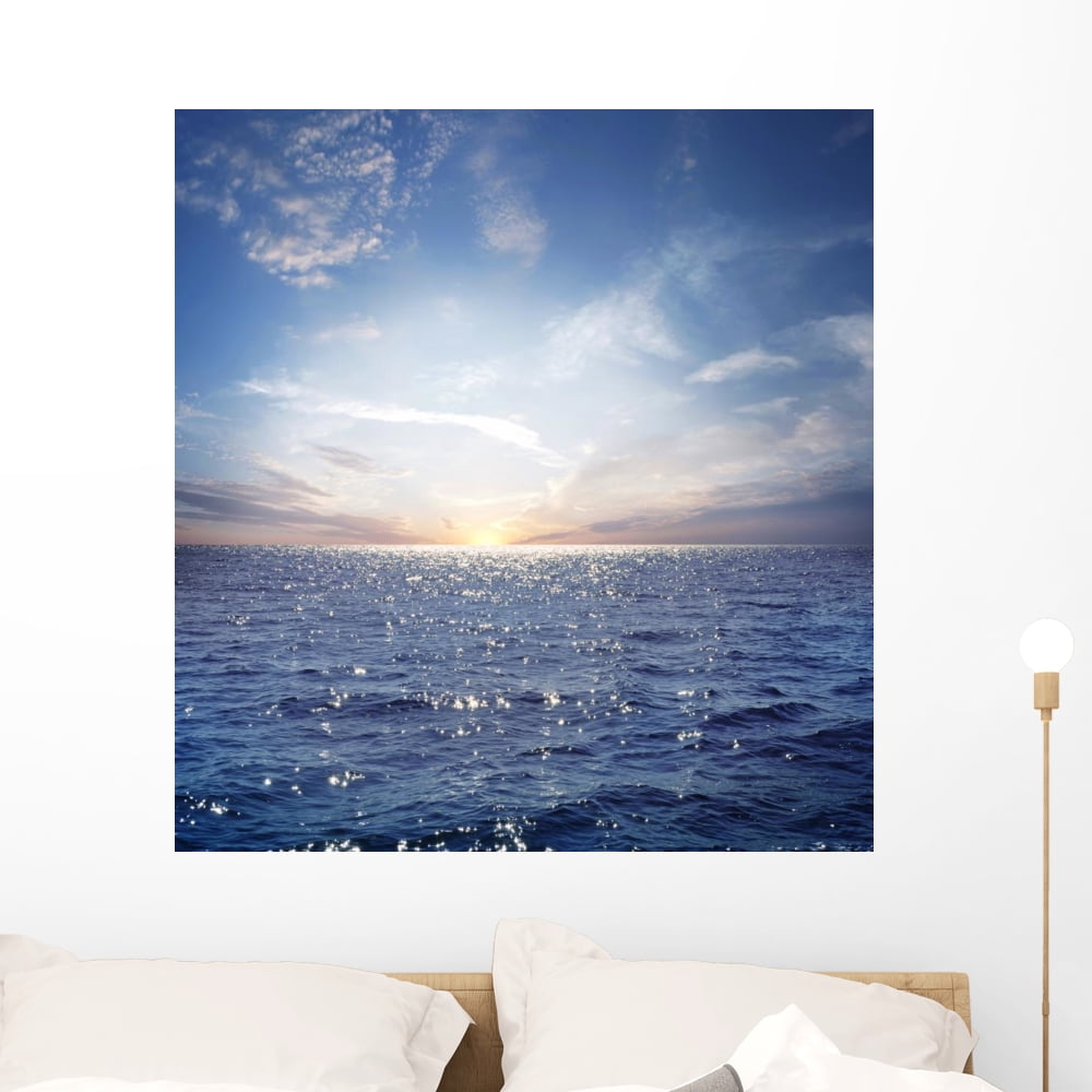 Blue Sky and Ocean Wall Mural by Wallmonkeys Peel and Stick Graphic (36 ...