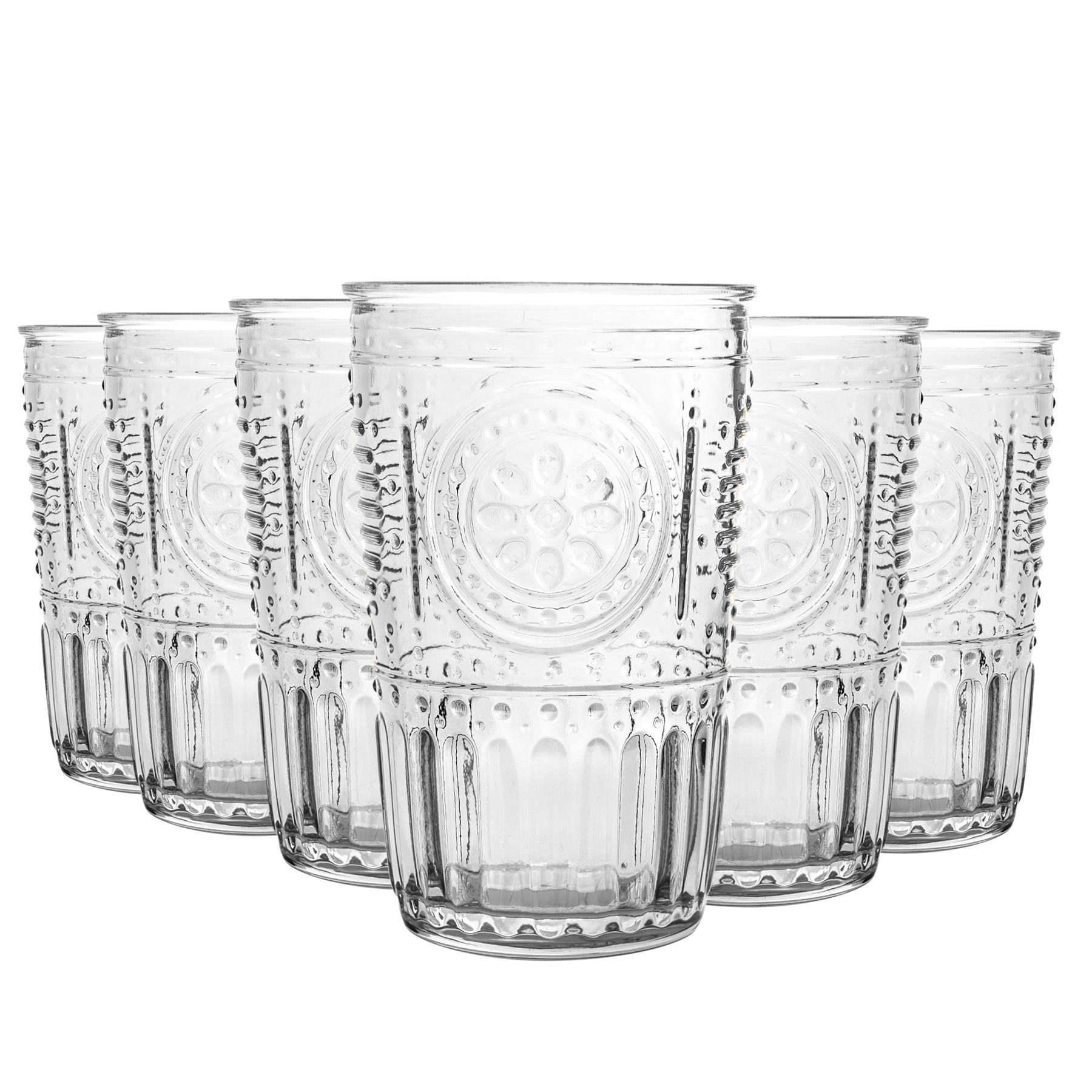 Double Old Fashioned Whiskey Glass 11.¾ Ounce 6 Pack Italian Cocktail Glasses 