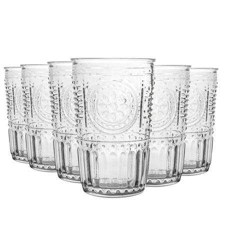 Bormioli Rocco Italian Romantic 10.25 Ounce Water Glasses, Set of 6 - Clear