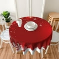 thumbnail image 6 of Christmas Tablecloth Rround 70x70 Inch,Red White Snowflakes Decor Table Cloth,Stain Resistance Polyester Winter Xmas Holiday Indoor Outdoor Table Covers for Kitchen Dining Parties Picnic, 6 of 6
