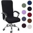thumbnail image 1 of Funda universal para silla de oficina Funda elástica de microfibra lavable para silla de oficina Fundas elásticas para sillones Cómoda silla ejecutiva - Negro (70-78 cm) L, 1 of 5
