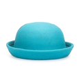 thumbnail image 1 of Trendy Women Solid Color Bowler Derby Wool Felt Hat, 1 of 5