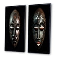 thumbnail image 3 of Designart "Vibrant Ethnical Traditional African Mask V III" African Tribal Framed Wall Art Set Of 2 - Black People Framed Canvas Set For Living Room Decor, 3 of 7