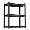 thumbnail image 3 of 3 Tier 32''H Storage Shelves, Heavy-Duty Adjustable Metal Garage Shelving Unit, Double-Layer Column with Reinforced Ribs, Capable of Bearing 1800 lbs, for Warehouse, Kitchen, Plant, Shoe, 3 of 8
