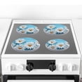 thumbnail image 5 of Decorative Stove Burner Covers 4 Pcs Metal Round Stove Burner Covers 8Inch And 10Inch for Home Decor Cooktop Decorative ,Daisy Flower on Blue Wooden picture, 5 of 6