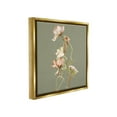 thumbnail image 4 of Stupell Industries Delicate Blooms on Green Botanical & Floral Painting Gold Floater Framed Canvas Art Print Wall Art, 18 x 18, 4 of 10