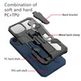 thumbnail image 7 of for iPhone 14 Case,Military Grade Protection [Built-in Kickstand] Magnetic Metal Back Clip Heavy Duty Protective TPU+PC Shockproof Rugged Hard Phone Case for iPhone 14,Blue, 7 of 7