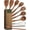 9 Piece Set, variant on Wooden Spoons for Cooking - 4- Kitchen Utensils Set with Teak Spoons, Spatula, Pasta Server & Holder - Wooden Utensil Set - Cooking Utensils - Utensil Sets - Non