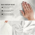 thumbnail image 6 of SHANNA Reclining Loveseat Cover with Middle Console Slipcover, 8-Piece Velvet Stretch 2-Seater Recliner Sofa Covers,White, 6 of 11